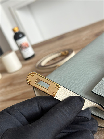 Hermes Kelly Mini II Bag Epsom Leather Gris Glacier/Craie HS