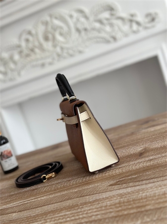 Hermes Kelly Mini II Bag Epsom Leather Gold/Craie/Black HS
