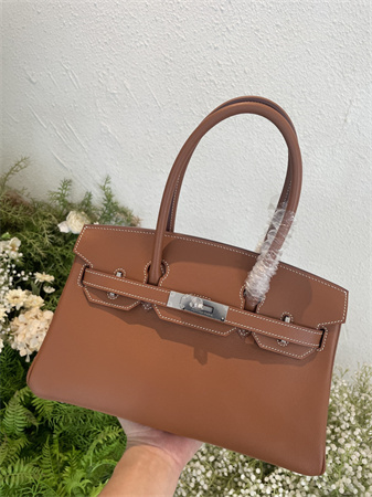 Bir.kin Shoulder Bag 29 Swift Leather Gold/Silver Tone Metal Gold Color HS