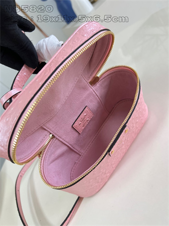 L.V Vanity Chain Pouch Ostrich leather Pink N85820