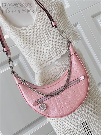 L.V Loop Handbag Ostrich leather Pink N85900