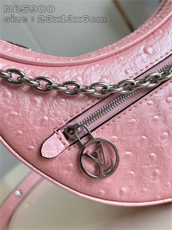 L.V Loop Handbag Ostrich leather Pink N85900