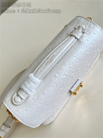 L.V POCHETTE M??TIS EAST WEST Ostrich Leather White N85902