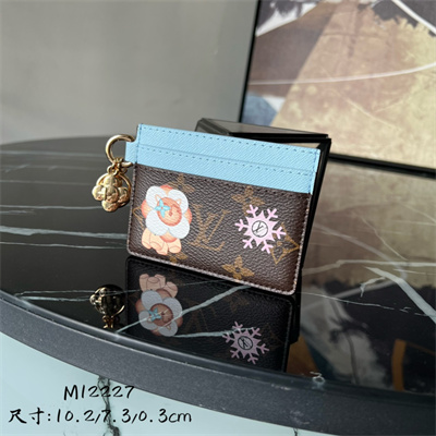 L.V  Charms Card Holder  Vivienne Holidays Monogram Canvas Blue M12227