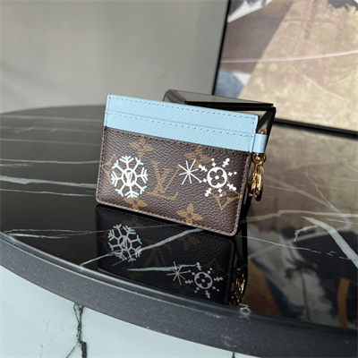 L.V  Charms Card Holder  Vivienne Holidays Monogram Canvas Blue M12227