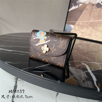 L.V Rosalie Coin Purse Monogram Canvas Vivienne Inside Blue M12239