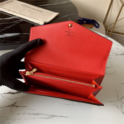 L.V Sarah Wallet Monogram Canvas Inside Red M60531