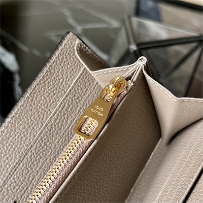 L.V Sarah Wallet Monogram Empreinte Leather Beige M81049