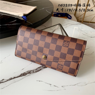 L.V Sarah Wallet Damier Ebene Canvas  N60114
