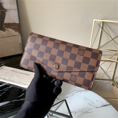 L.V Sarah Wallet Damier Ebene Canvas  N60114
