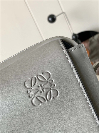 Loewe XS Military messenger bag in supple smooth calfskin and jacquard Lt Grey