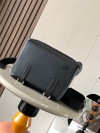 Loewe XS Military messenger bag in Soft Grained calfskin Black