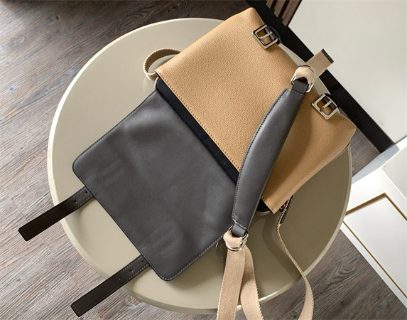 Loewe XS Military messenger bag in Soft Grained calfskin Beige Multicolor