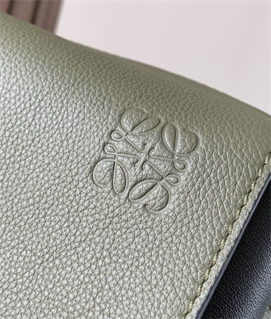 Loewe XS Military messenger bag in Soft Grained calfskin Black/Khaki