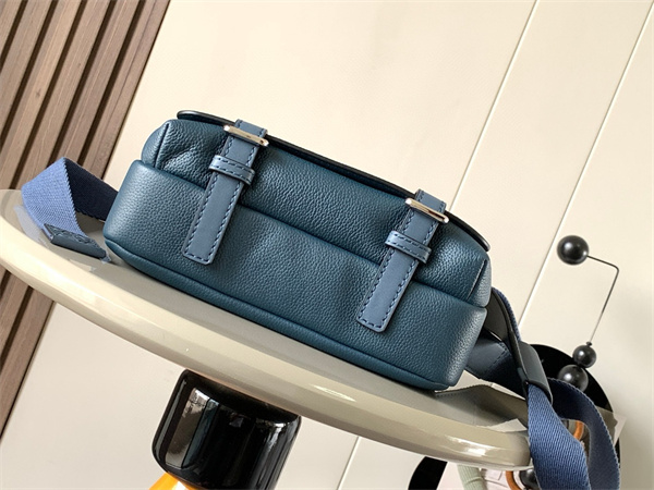 Loewe XS Military messenger bag in Soft Grained calfskin Blue