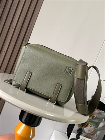 Loewe XS Military messenger bag in Soft Grained calfskin Khaki