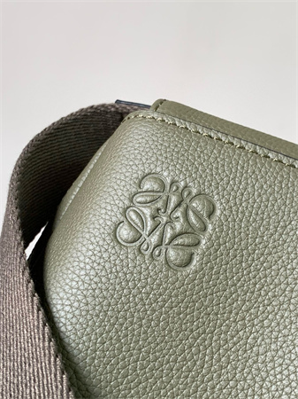 Loewe XS Military messenger bag in Soft Grained calfskin Khaki