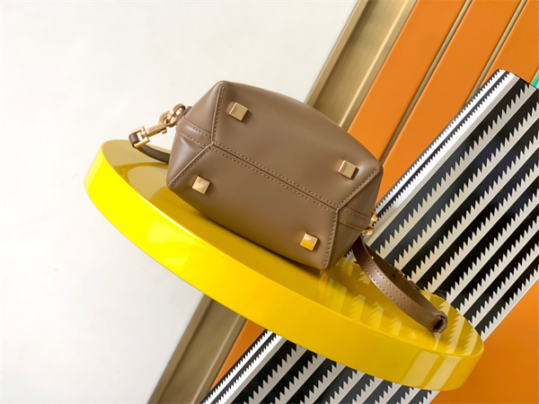 Y.S.L LE 37 Mini In Brown Shiny Leather  Bucket Bag