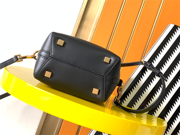 Y.S.L LE 37 Mini In Black Shiny Leather  Bucket Bag