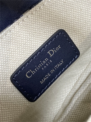 CD Mini Saddle Bag Oblique Jacquard & Smooth Calfskin Blue Color