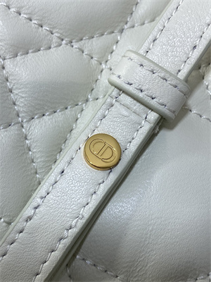 CD CARO BACKPACK Small  Macrocannage Lambskin White