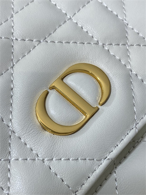 CD CARO BACKPACK MEDIUM Macrocannage Lambskin White