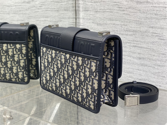 CD 30 Montaigne Bag Blue Oblique Jacquard& Leather