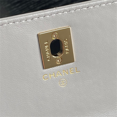 Chanel Clutch with Chain Lambskin, Strass & Gold-Tone Metal Grey AP4300