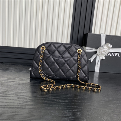 Chanel Bowling  Bag Grained Calfskin Gold Tone Metal Black AS5138
