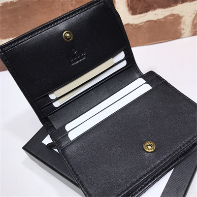 Gu.cci GG Marmont card case wallet Black Leather 466492