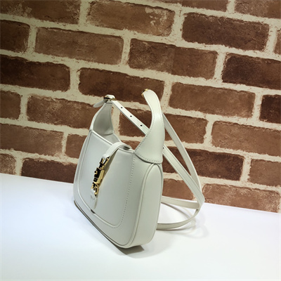 Gu.cci Jackie 1961 Mini Shoulder Bag White Leather 637091