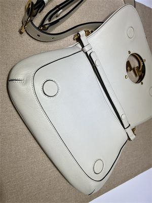Gu.cci Blondie Shoulder Bag White Leather 699268