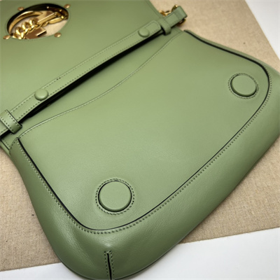 Gu.cci Blondie Shoulder Bag Green Leather 699268