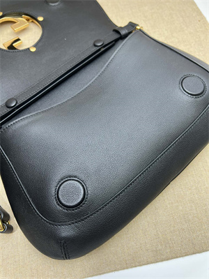 Gu.cci Blondie Shoulder Bag Black Leather 699268