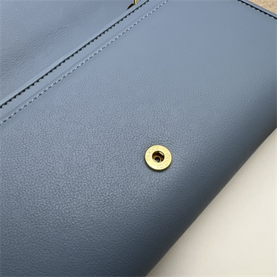 Gu.cci Blondie continental chain wallet Blue Leather 725215