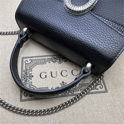 Gu.cci Dionysus Mini Top Handel Bag Black Leather 752029