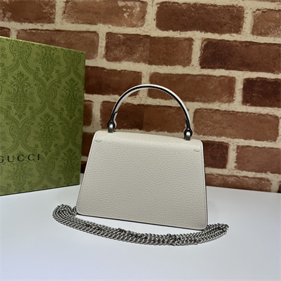 Gu.cci Dionysus Mini Top Handel Bag White Leather 752029