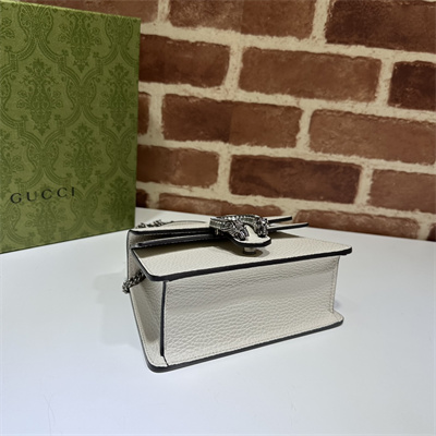 Gu.cci Dionysus Mini Top Handel Bag White Leather 752029