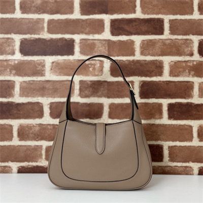 Gu.cci Jackie 1961 Small Shoulder Bag Taupe Natural Grain Leather 810232