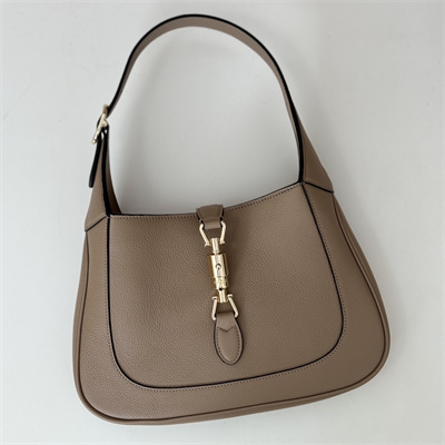 Gu.cci Jackie 1961 Small Shoulder Bag Taupe Natural Grain Leather 810232