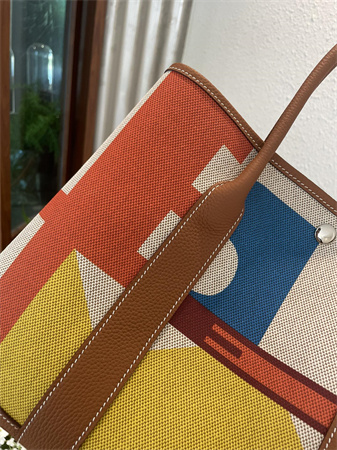 Her.mes  Garden Party 36CM Togo Leather and Graffiti Canvas HS