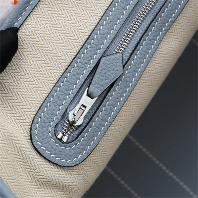 Hermes Garden Party 30/36CM Calfskin Leather Bleu Lin