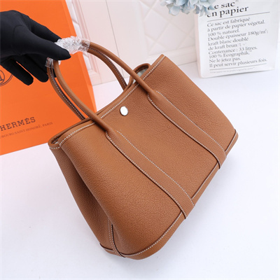 Hermes Garden Party 30/36CM Calfskin Leather Gold