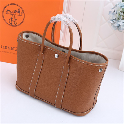 Hermes Garden Party 30/36CM Calfskin Leather Gold