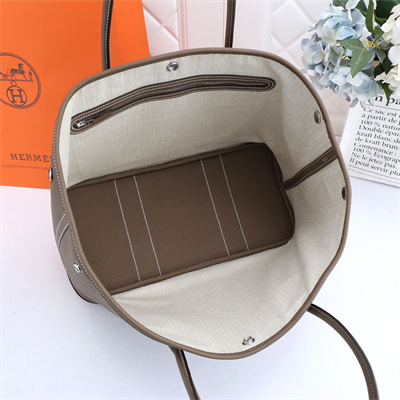 Hermes Garden Party 30/36CM Calfskin Leather Etoupe