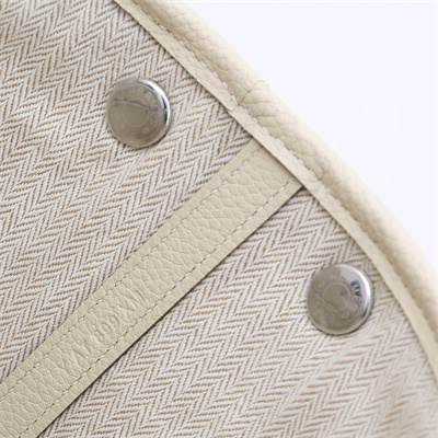 Hermes Garden Party 30/36CM Calfskin Leather Craie