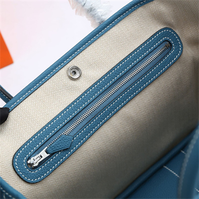 Hermes Garden Party 30/36CM Calfskin Leather Bley Jean