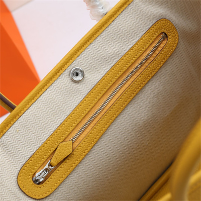Hermes Garden Party 30/36CM Calfskin Leather Jaune Amber