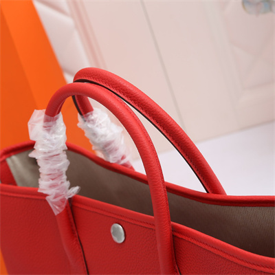 Hermes Garden Party 30/36CM Calfskin Leather Red