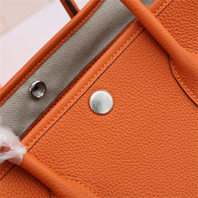 Hermes Garden Party 30/36CM Calfskin Leather Orange